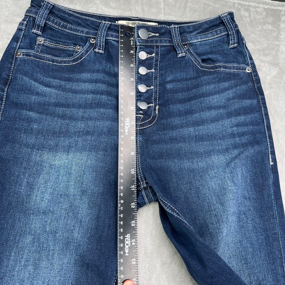 Rock & Roll Denim Jeans Womens 29x32 Blue High Rise Trouser Flared Button Fly - Picture 8 of 14